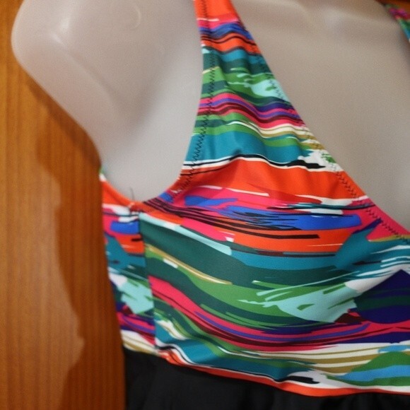 Unbranded Swimsuit Tank Top Acymmetric Flowy Swim Top Small - Picture 4 of 10